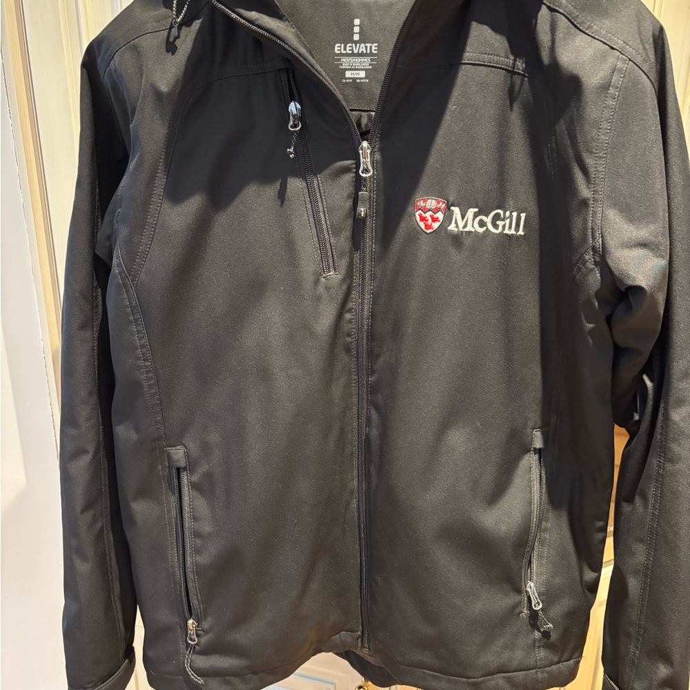Black Men's Jacket with McGill University logo ( Montreal, Canada)